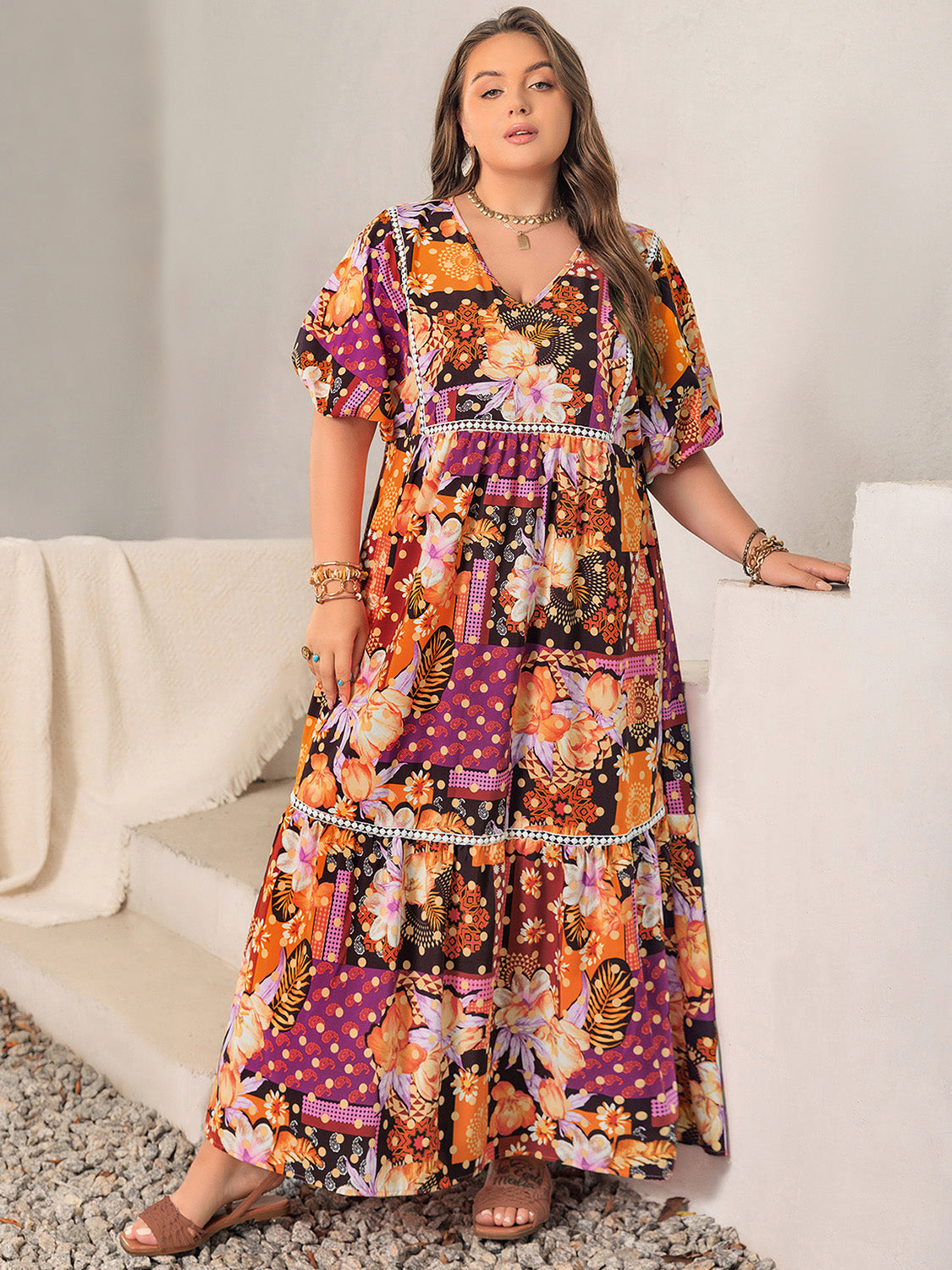 Monet Curvy Maxi Dress