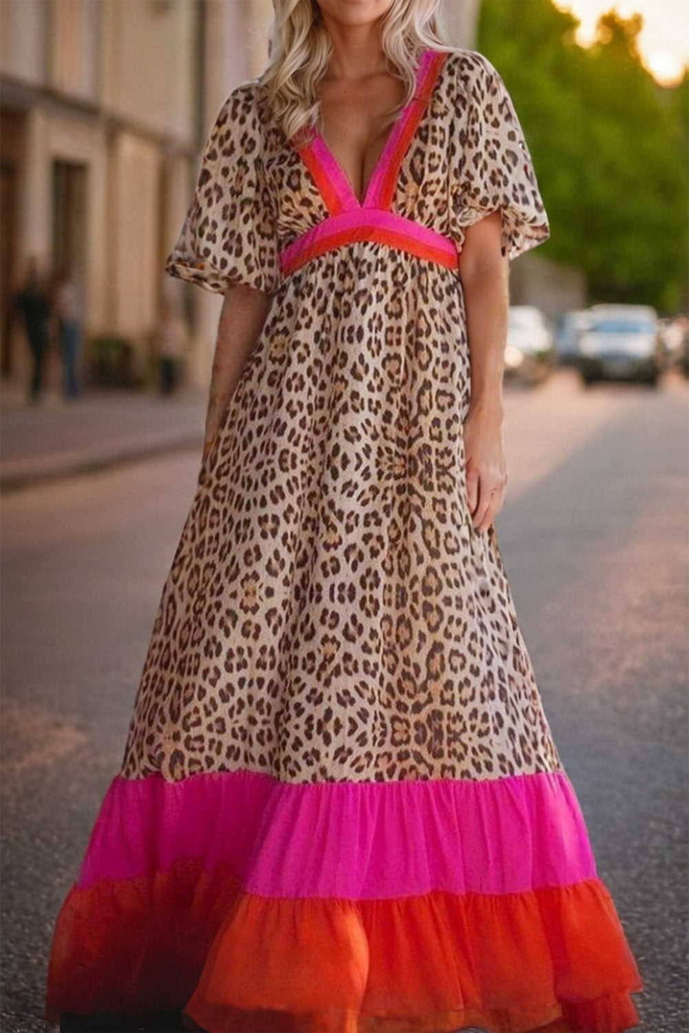 Fancy Leopard Maxi Dress