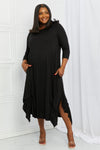 Simple Black Midi Dress