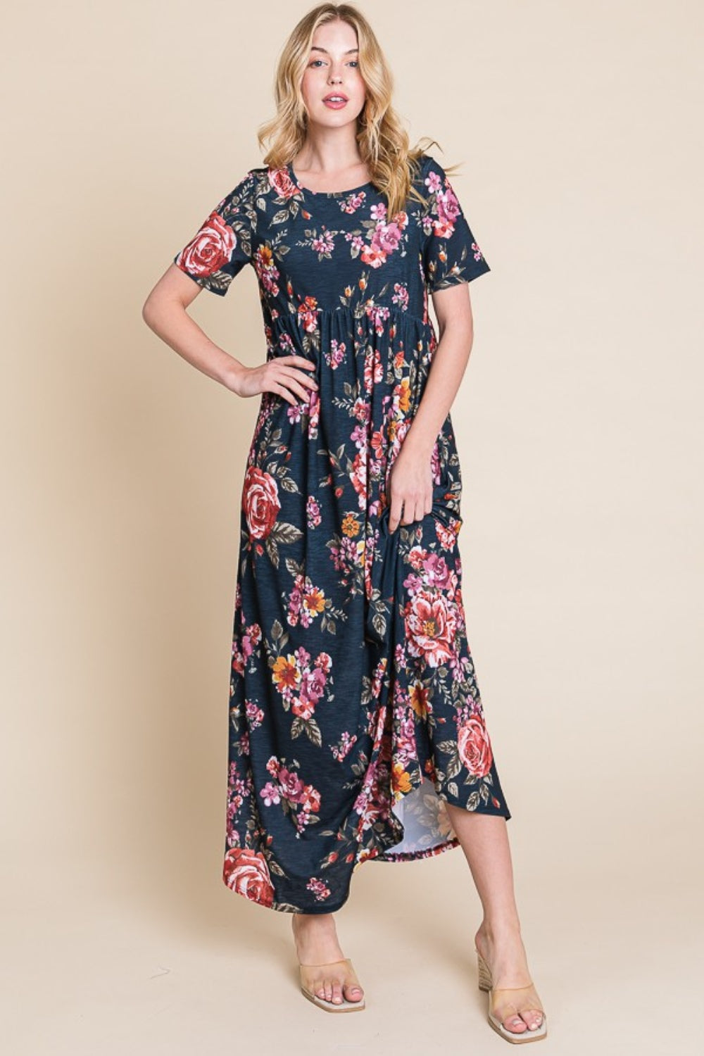 Shirred Maxi Dress