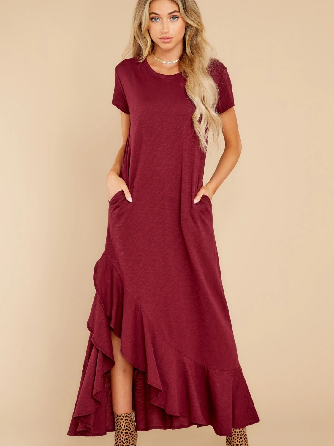 Tina Short Sleeve Maxi Dress