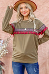 Ribbon Tassel Trim Top
