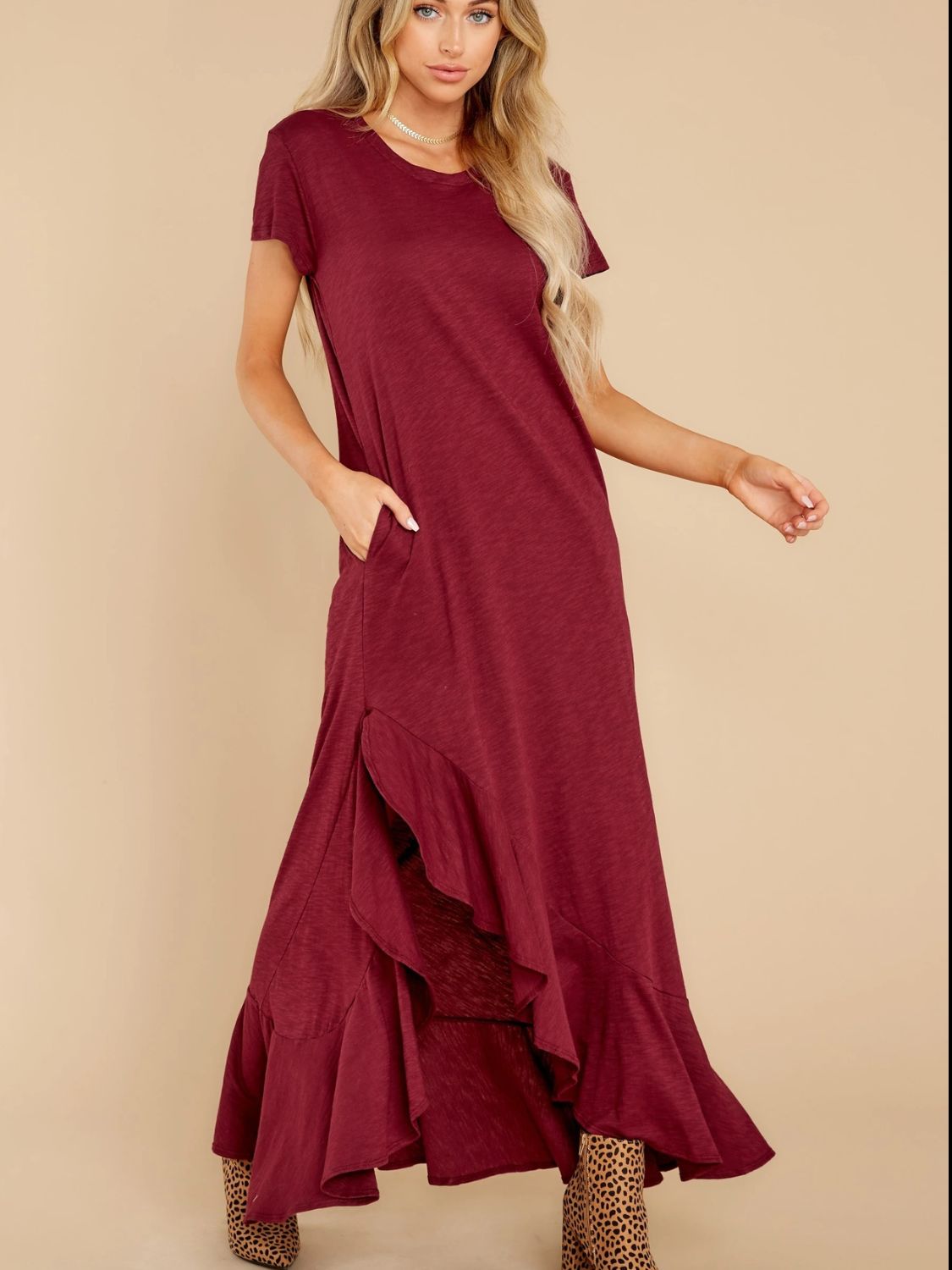 Tina Short Sleeve Maxi Dress