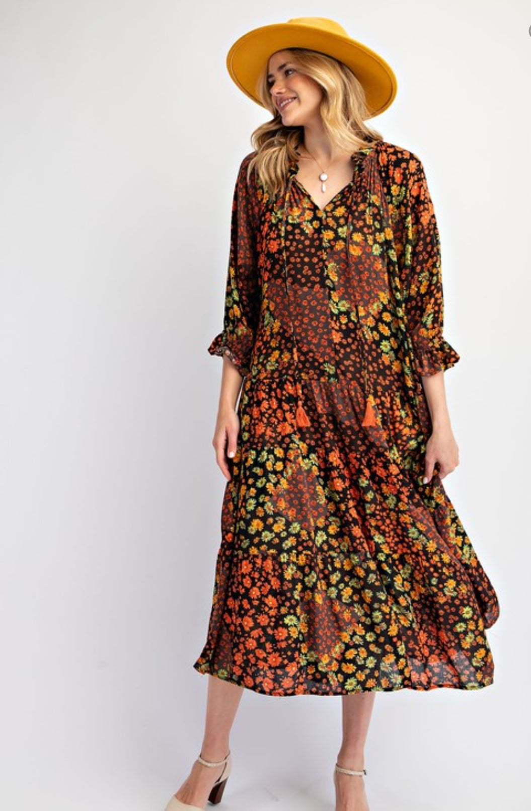 Danielle Floral Patch Printed Dress