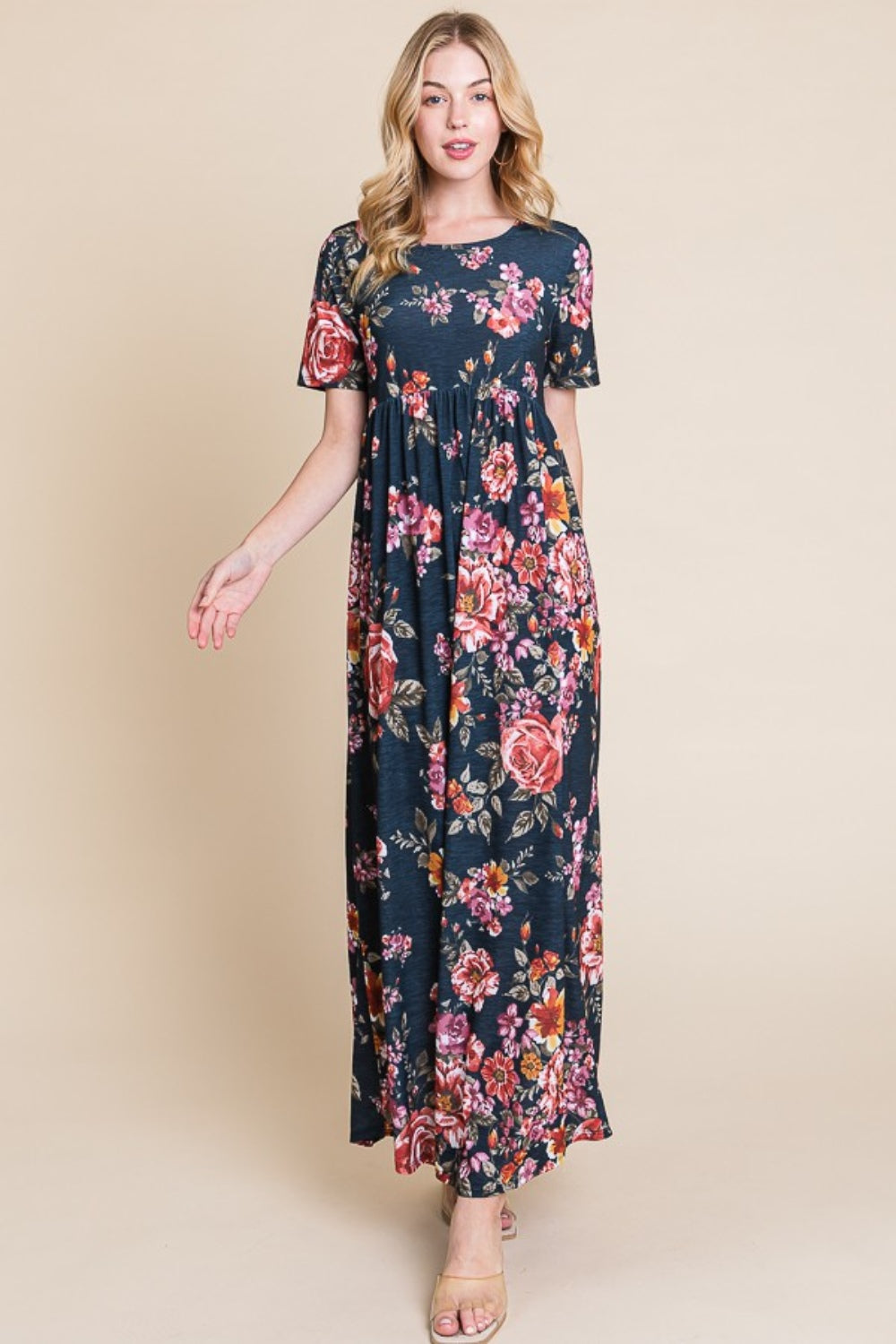 Shirred Maxi Dress