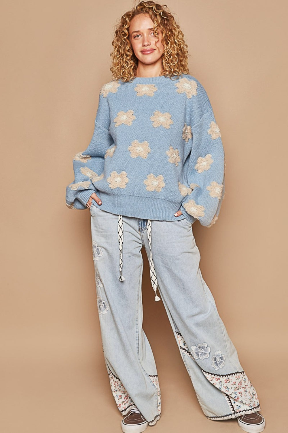 Blue Daisy Sweater