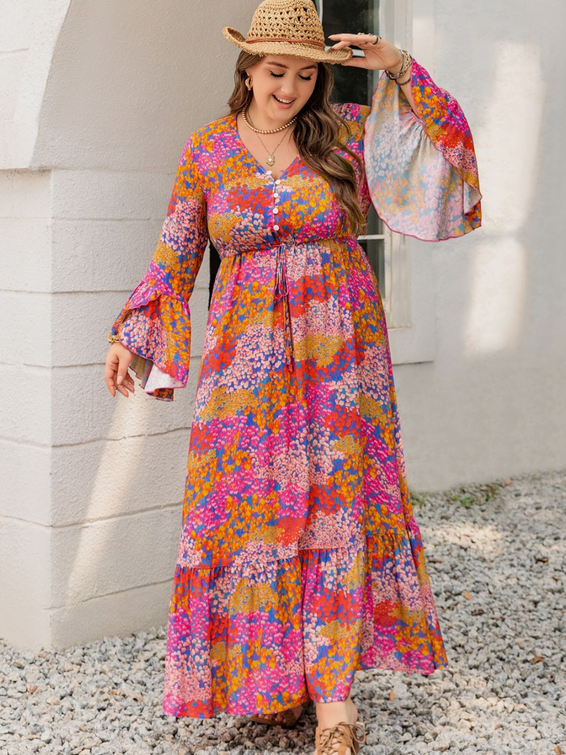 Curvy Saphira Maxi Dress