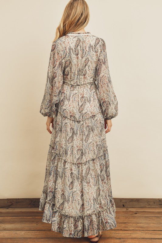 Paisley Lace Trim Tiered