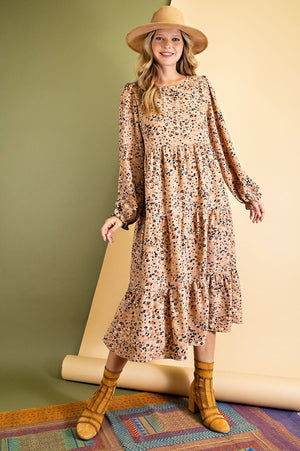 Golden Speck Dress in Cream