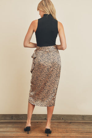 WildCat Print Wrap Skirt