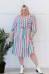 Sweet Like Candy Full Size Run Striped Dress (dupe)