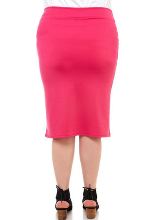Fuchsia Pencil Skirt