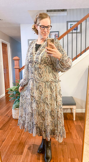 Paisley Lace Trim Tiered