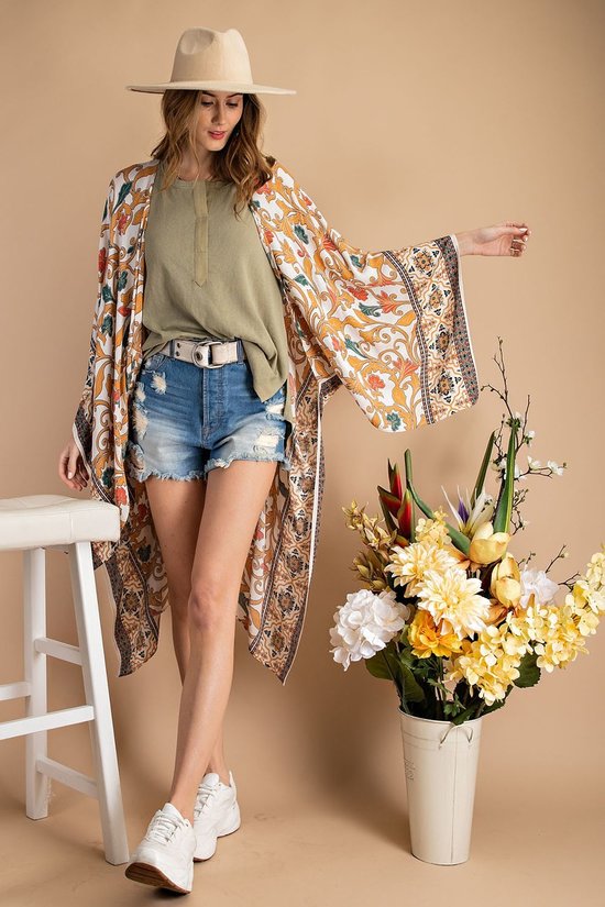 Printed Kimono
